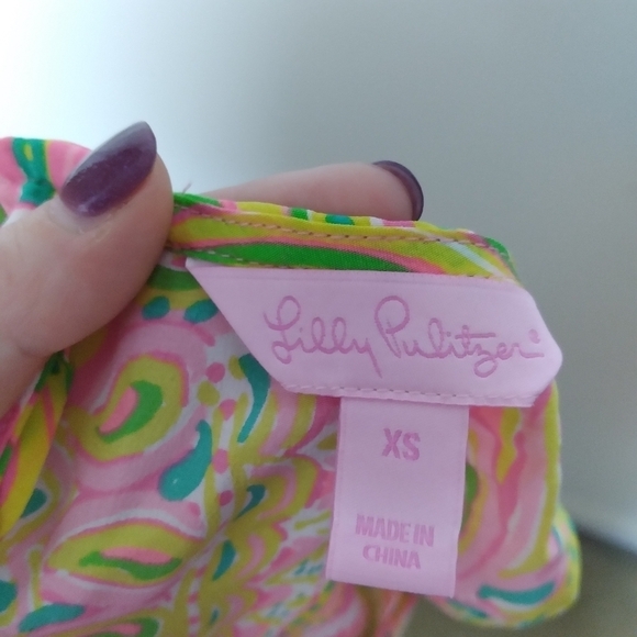 Lilly Pulitzer Iona Sleeveless Silk Shell Blouse Size XS - Picture 9 of 12